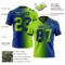Gradient0388-1 Custom Royal Neon Green-Black Authentic Gradient Fashion Football Jersey