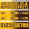 Custom Brown Gold-Cream Authentic Gradient Fashion Football Jersey