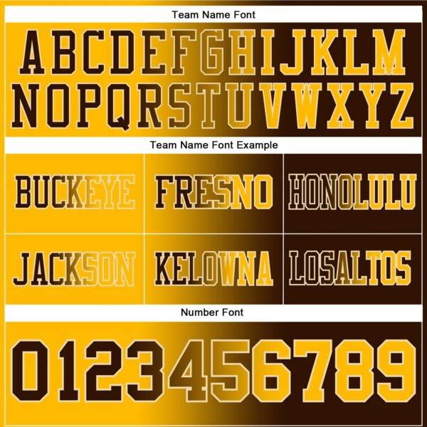 Custom Brown Gold-Cream Authentic Gradient Fashion Football Jersey
