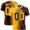 Gradient0390 Custom Brown Gold-Cream Authentic Gradient Fashion Football Jersey