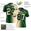 Custom Green Cream-Black Authentic Gradient Fashion Football Jersey