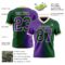 Gradient0394-1 Custom Green Purple-Cream Authentic Gradient Fashion Football Jersey