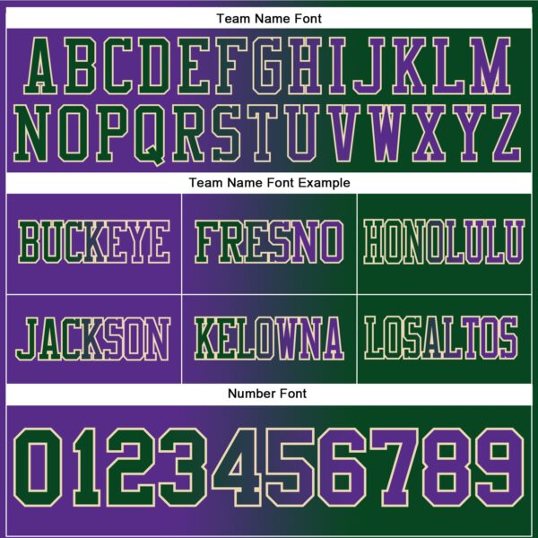 Custom Green Purple-Cream Authentic Gradient Fashion Football Jersey