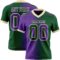 Gradient0394 Custom Green Purple-Cream Authentic Gradient Fashion Football Jersey
