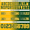 Custom Green Gold-Cream Authentic Gradient Fashion Football Jersey