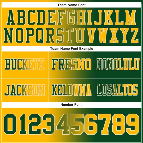 Custom Green Gold-Cream Authentic Gradient Fashion Football Jersey