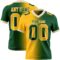 Gradient0396 Custom Green Gold-Cream Authentic Gradient Fashion Football Jersey