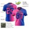 Gradient0409-1 Custom Thunder Blue Pink-Black Authentic Gradient Fashion Football Jersey