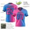 Gradient0413-1 Custom Powder Blue Pink-Black Authentic Gradient Fashion Football Jersey