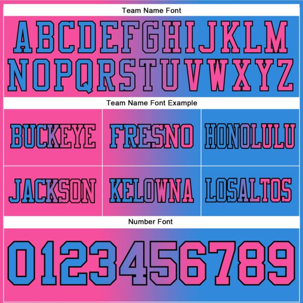 Custom Powder Blue Pink-Black Authentic Gradient Fashion Football Jersey