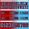 Custom Sky Blue Red-Black Authentic Gradient Fashion Football Jersey