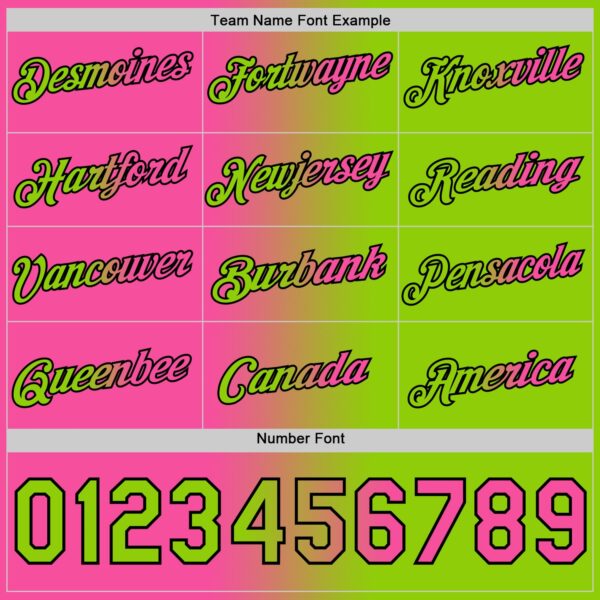 Custom Neon Green Pink-Black Gradient Fashion Performance T-Shirt