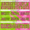 Custom Neon Green Pink-Black Authentic Gradient Fashion Scratch Football Jersey
