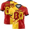 Custom Red Yellow-Black Authentic Gradient Fashion Scratch Football Jersey