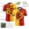 Gradient0691-2 Custom Red Yellow-Black Authentic Gradient Fashion Scratch Football Jersey
