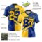 Gradient0694-2 Custom Royal Yellow-Black Authentic Gradient Fashion Scratch Football Jersey