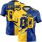 Gradient0694 Custom Royal Yellow-Black Authentic Gradient Fashion Scratch Football Jersey