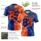 Gradient0695-2 Custom Royal Orange-Black Authentic Gradient Fashion Scratch Football Jersey