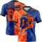 Gradient0695 Custom Royal Orange-Black Authentic Gradient Fashion Scratch Football Jersey