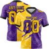 Custom Purple Yellow-Black Authentic Gradient Fashion Scratch Football Jersey