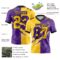 Gradient0696-2 Custom Purple Yellow-Black Authentic Gradient Fashion Scratch Football Jersey