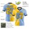 Gradient0699-2 Custom Light Blue Yellow-Black Authentic Gradient Fashion Scratch Football Jersey