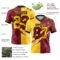 Gradient0700-2 Custom Crimson Yellow-Black Authentic Gradient Fashion Scratch Football Jersey