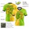 Gradient0702-2 Custom Neon Green Yellow-Black Authentic Gradient Fashion Scratch Football Jersey