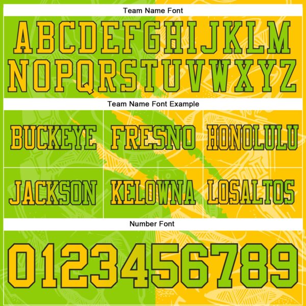 Custom Neon Green Yellow-Black Authentic Gradient Fashion Scratch Football Jersey