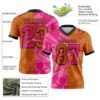 Custom Texas Orange Hot Pink-Black Authentic Gradient Fashion Scratch Football Jersey