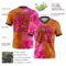 Gradient0703-2 Custom Texas Orange Hot Pink-Black Authentic Gradient Fashion Scratch Football Jersey