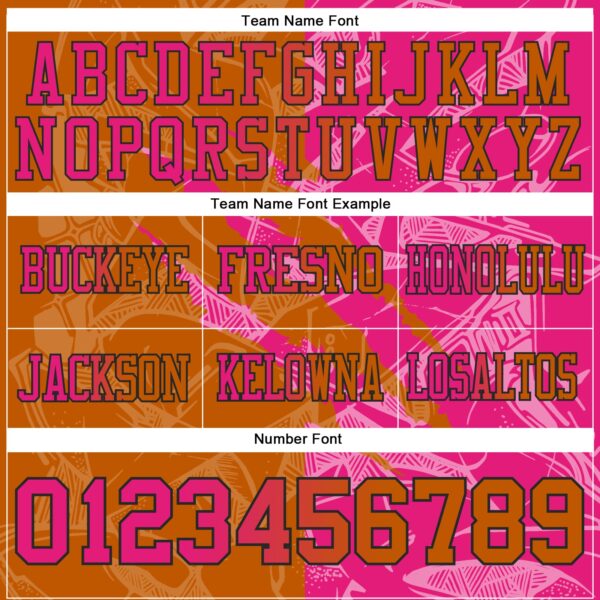 Custom Texas Orange Hot Pink-Black Authentic Gradient Fashion Scratch Football Jersey