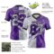 Gradient0705-2 Custom Purple Gray-Black Authentic Gradient Fashion Scratch Football Jersey