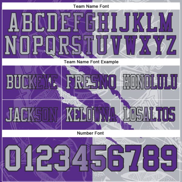 Custom Purple Gray-Black Authentic Gradient Fashion Scratch Football Jersey