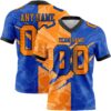 Custom Thunder Blue Bay Orange-Black Authentic Gradient Fashion Scratch Football Jersey