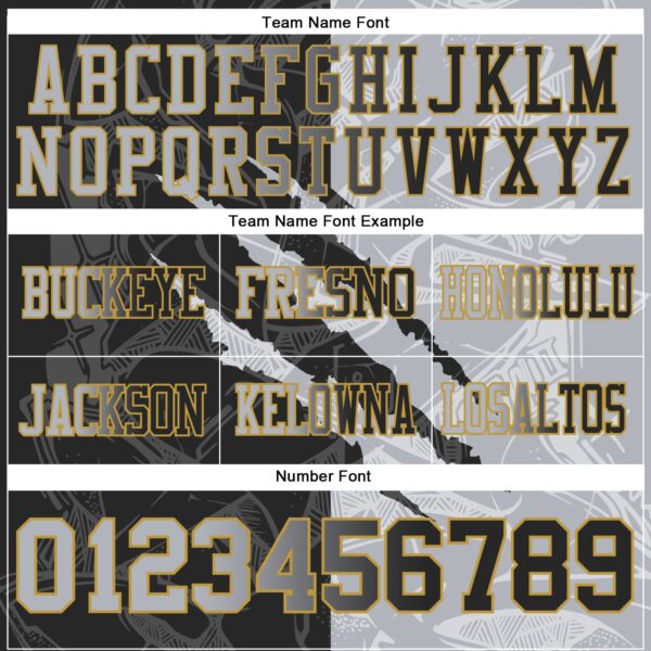 Custom Black Gray-Old Gold Authentic Gradient Fashion Scratch Football Jersey