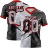 Custom Black Gray-Red Authentic Gradient Fashion Scratch Football Jersey