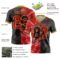 Gradient0713-2 Custom Black Red-Old Gold Authentic Gradient Fashion Scratch Football Jersey