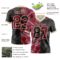 Gradient0715-2 Custom Black Crimson-Cream Authentic Gradient Fashion Scratch Football Jersey