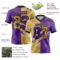 Gradient0716-2 Custom Purple Old Gold-Black Authentic Gradient Fashion Scratch Football Jersey