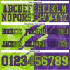 Custom Purple Neon Green-Black Authentic Gradient Fashion Scratch Football Jersey