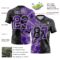 Gradient0721-2 Custom Black Purple-White Authentic Gradient Fashion Scratch Football Jersey