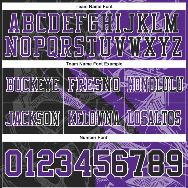 Custom Black Purple-White Authentic Gradient Fashion Scratch Football Jersey