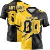 Custom Black Yellow-White Authentic Gradient Fashion Scratch Football Jersey