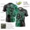 Gradient0723-2 Custom Black Kelly Green-White Authentic Gradient Fashion Scratch Football Jersey