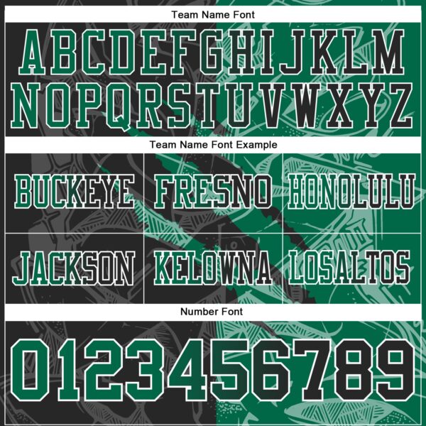 Custom Black Kelly Green-White Authentic Gradient Fashion Scratch Football Jersey