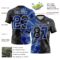 Gradient0724-2 Custom Black Royal-White Authentic Gradient Fashion Scratch Football Jersey