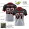 Gradient0728-2 Custom Black Gray-Red Authentic Gradient Square Shape Flag Football Jersey