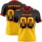 Gradient0731 Custom Black Yellow-Red Authentic Gradient Square Shape Flag Football Jersey