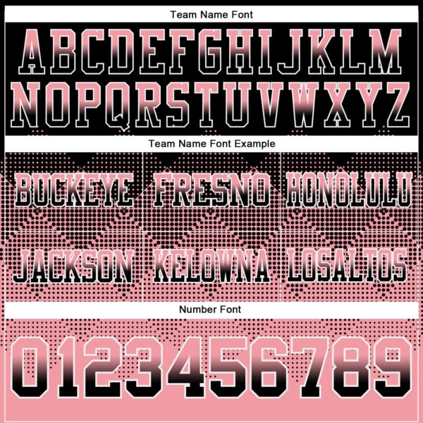 Custom Black Medium Pink-White Authentic Gradient Square Shape Flag Football Jersey